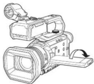 PANASONIC AGCX8 - Orienter l'ecran LCD pour avoir un angle de vision comfortable. - 2