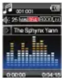 Difrnce MP1820BT - Sous-menu de lecture de musique - 1