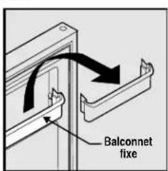 ELECTROLUX ENL6098W - Pour changer la position d'un balconnet réglable : - 1