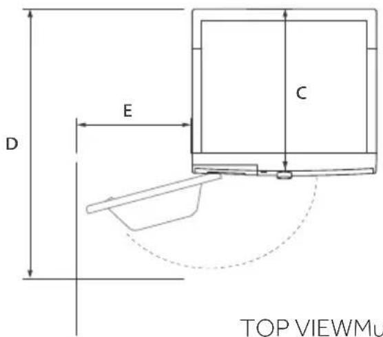 HAIER HW80B16636 - Omvang van het product - 2
