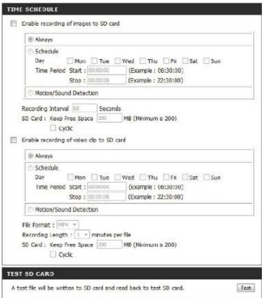 D-LINK DCS5030L - Enregistrement sur carte SD - 2