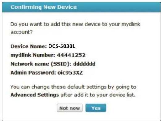 D-LINK DCS5030L - Contrôlez votre compte mydlink - 2