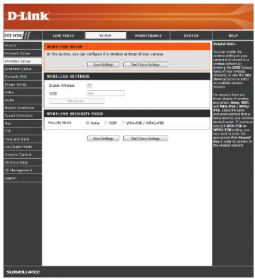 D-LINK DCS5030L - Configuration sans fil - 1