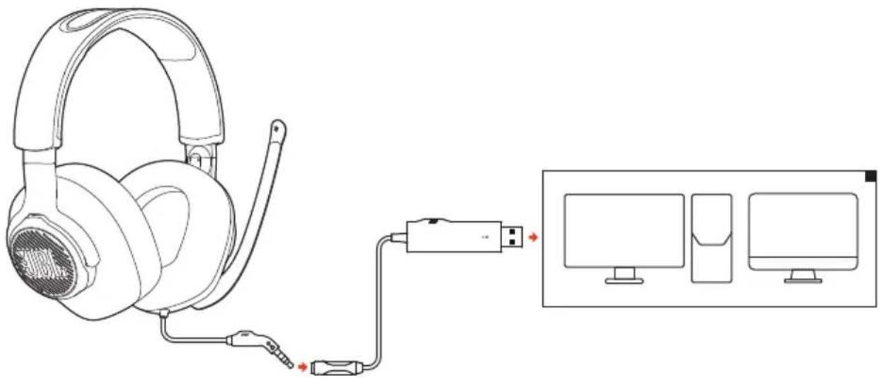 JBL Quantum 300 - AVEC UNE CONNEXION USB - 1