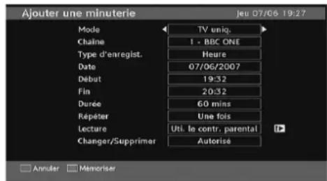 Tucson TL1901B11 - Ajouter une minuterie d'enregistrement - 1