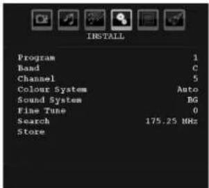 Tucson TL1901B11 - Install Menu - 1