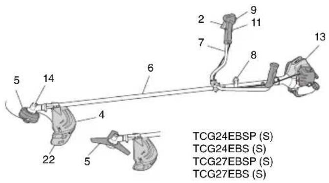 Tanaka TCG 24EBDP(SL) - DESCRIÇÃO DE CADA COMPONENTE - 1