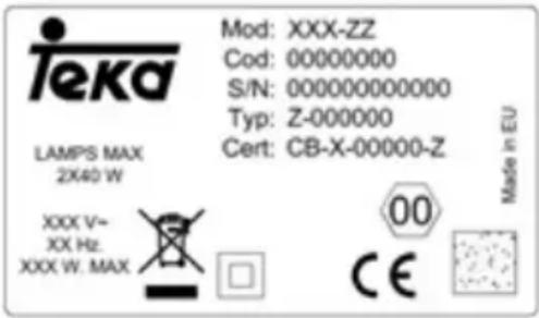 TEKA TL 740 - REFER TO RATING PLATE - 1