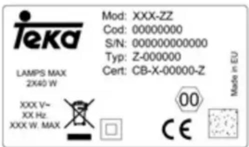 TEKA TL 740 - Informacja techniczne (Rys. 4) - 1