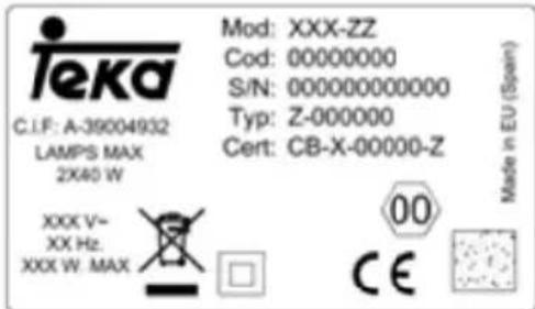 TEKA TL 740 - Technické udaje (obr. 4) - 1