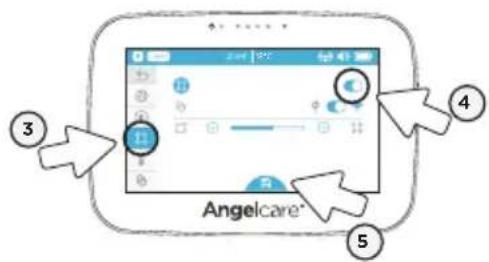 ANGELCARE AC510 - POUR ACTIVER LE DÉTECTEUR DE MOUVEMENTS: - 2