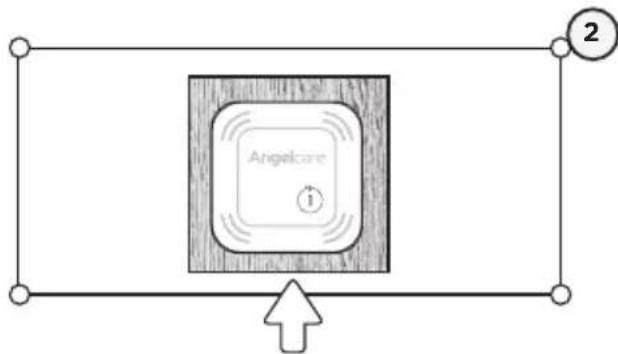 ANGELCARE AC510 - - INSTALLATION DU DÉTECTEUR DE MOUVEMENTS SUR LE SUPPORT DU MATELAS - 1