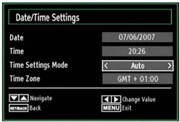 TECHWOOD VL22TV1102 - Configuring Date/Time Settings - 1