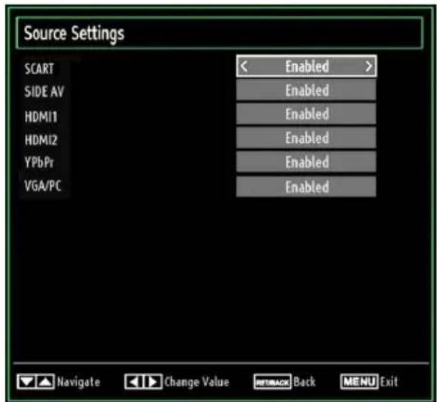 TECHWOOD VL22TV1102 - Configuring Source Settings - 1