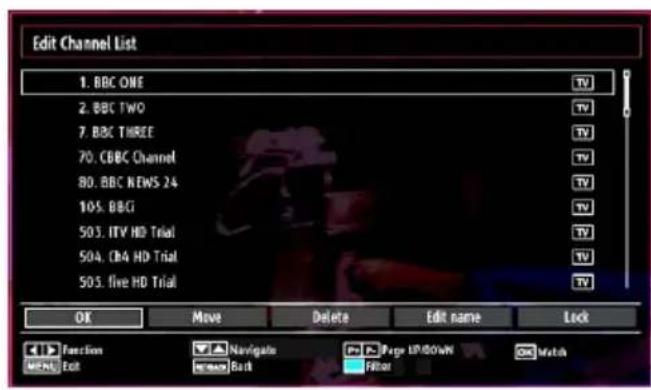 TECHWOOD VL22TV1102 - Operating the Channel List - 1