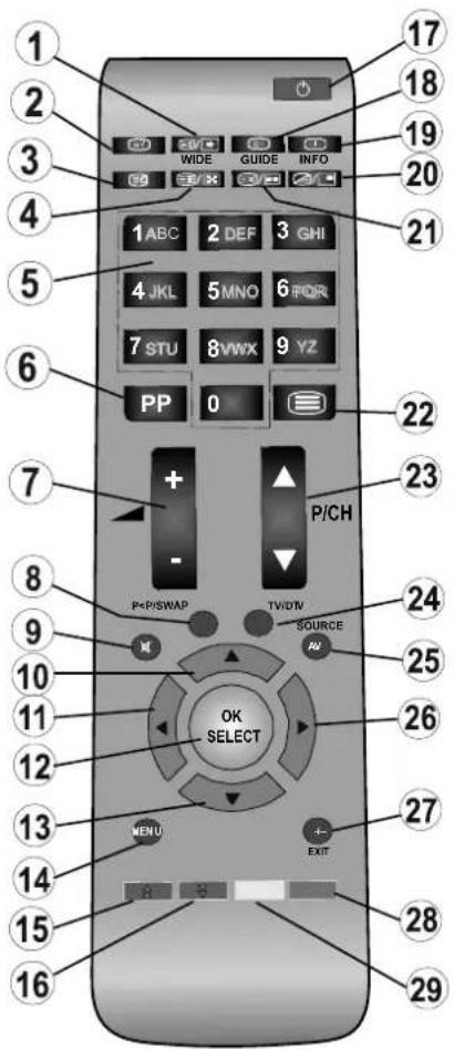 TECHWOOD TL3210TN875 - Overview of the Remote Control - 1