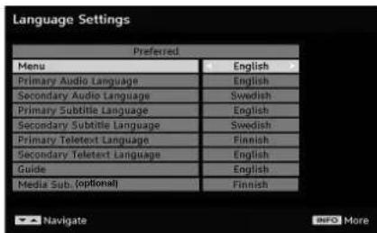 TECHWOOD TL3210TN875 - Language Settings - 1