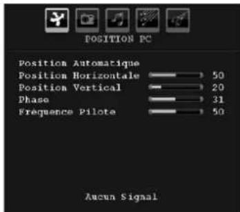 TECHWOOD TL3210TN875 - Menu de position PC - 1