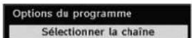TECHWOOD TL3210TN875 - Options du programme - 1