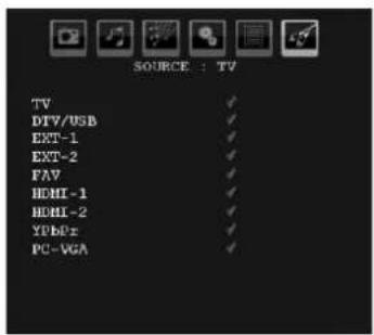 TECHWOOD TL3210TN875 - Source Menu - 1