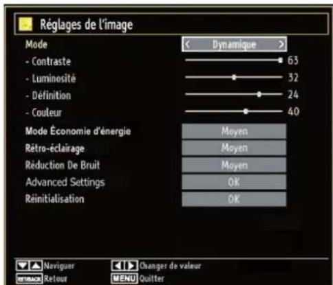 TECHWOOD TKR26B62N - Confi guration des parametes d'image - 1