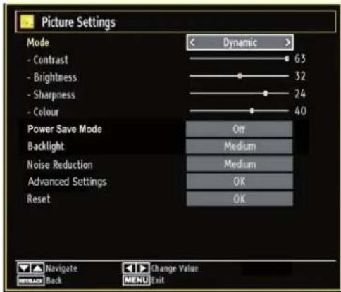 TECHWOOD TKR26B62N - Configuring Picture Settings - 1