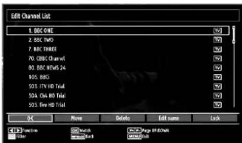 TECHWOOD TDVE19TN11 - Operating the Channel List - 1