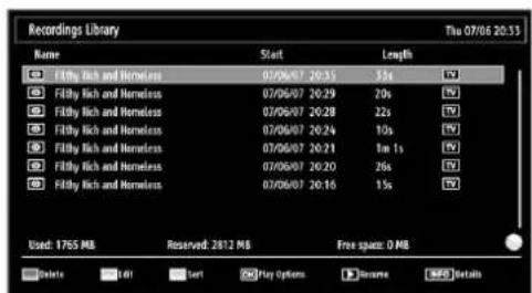TECHWOOD TDVE19TN11 - Recordings Library - 1