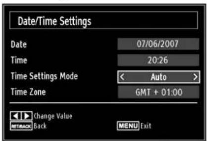 TECHWOOD TDVE19TN11 - Configuring Date/Time Settings - 1