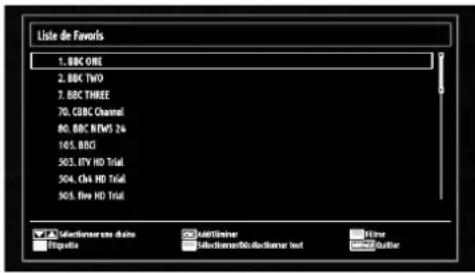TECHWOOD TDVE19TN11 - Gestion des chaînes : Favoris - 1