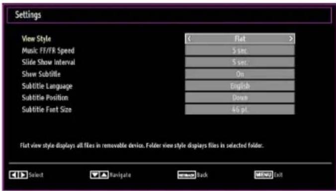 TECHWOOD TD32HDTN12 - Media Browser Settings - 1