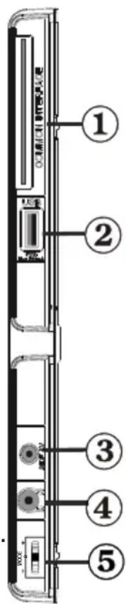 TECHWOOD CL24ITM12FDVX - Viewing the Connections - Side Connectors - 1