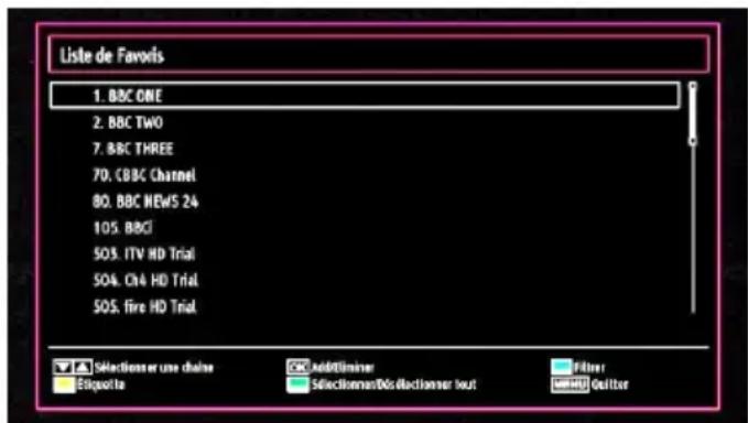 TECHWOOD CL24ITM12FDVX - Gestion des chaînes : Favoris - 1