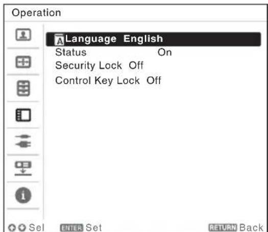 SONY VPLEX276 - Selección del idioma del menu - 2