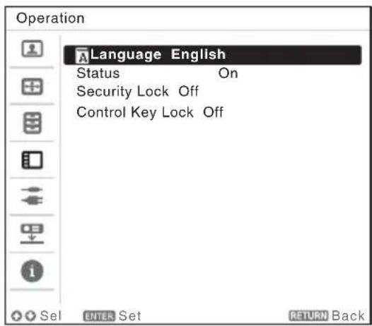 SONY VPLEX242 - Selezione della lingua del menu - 2