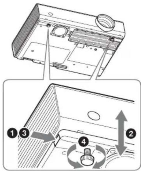 SONY VPLEX226 - How to adjust the angle - 1