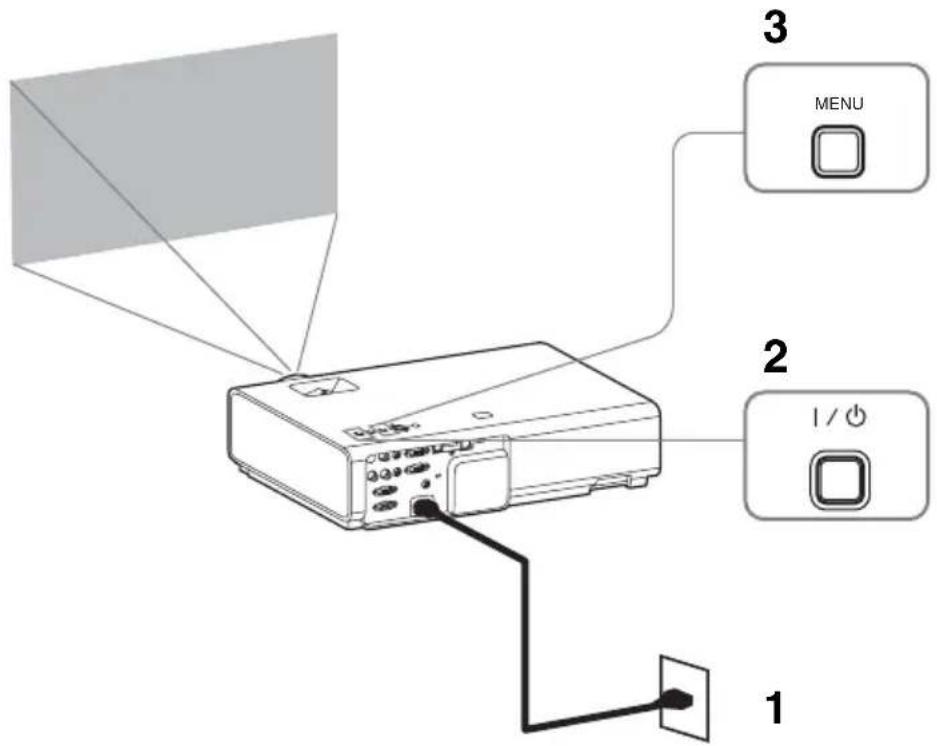 SONY VPLEX226 - Wählen der Menüsprache - 1