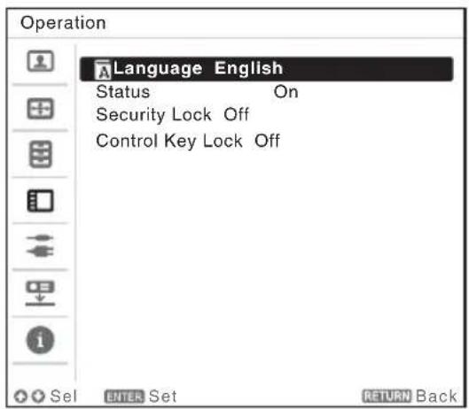 SONY VPLEX226 - Selezione della lingua del menu - 2