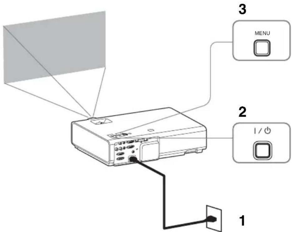 SONY VPLEW276 - 选择菜单语言 - 1