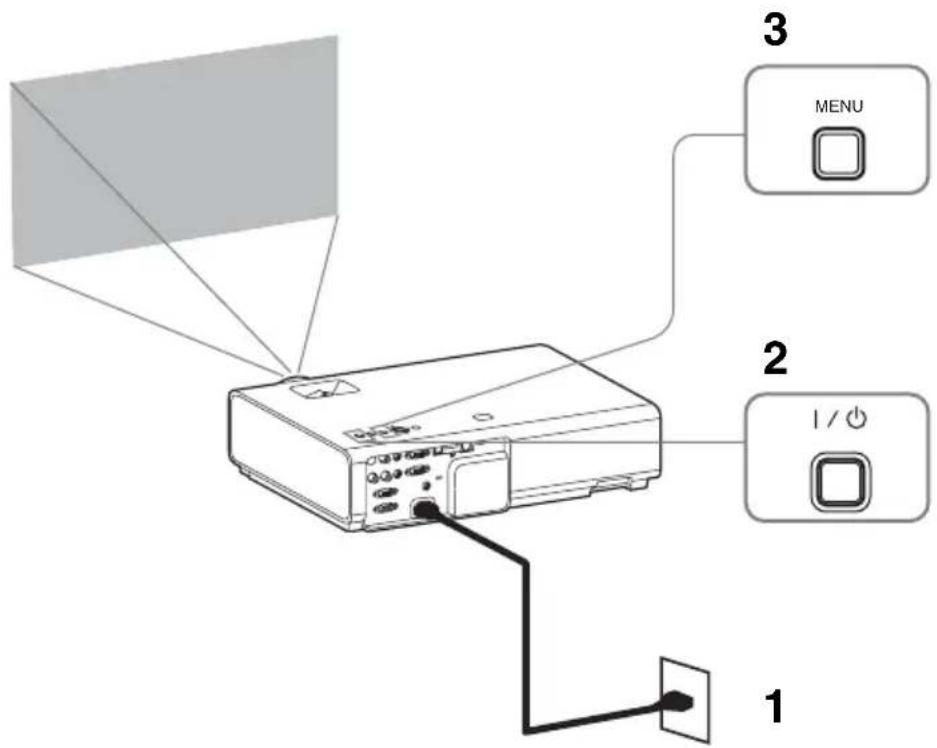 SONY VPLEW276 - Sélection de la langue de menu - 1