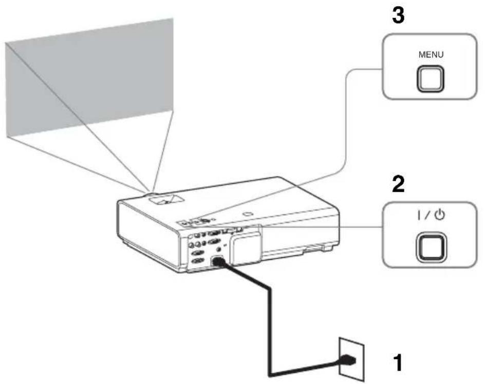 SONY VPLEW246 - 选择菜单语言 - 1