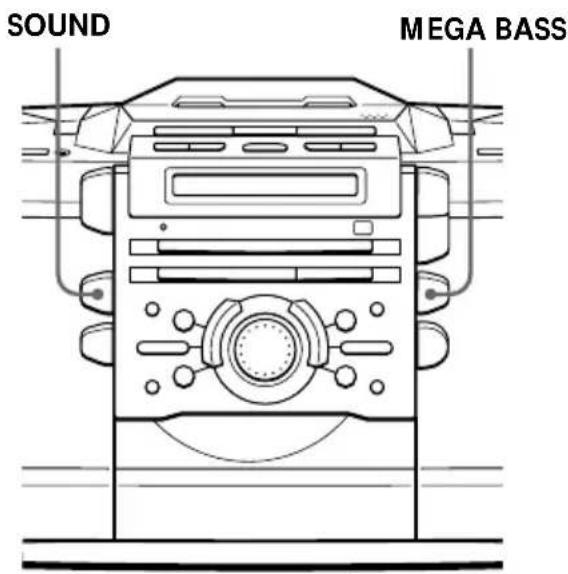 SONY ZSD55 - Selection du champ sonore (SOUND/MEGA BASS) - 1