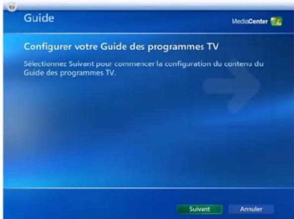 SONY Vaio VGXXL100 - Configuration du guide des programmes - 1