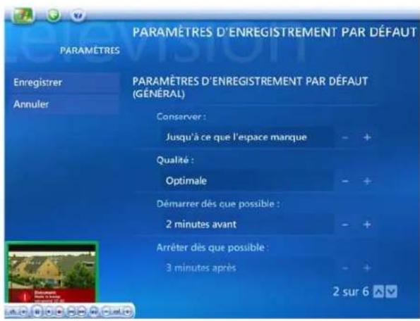 SONY Vaio VGXXL100 - Paramètres d'enregistrement par défaut - 1