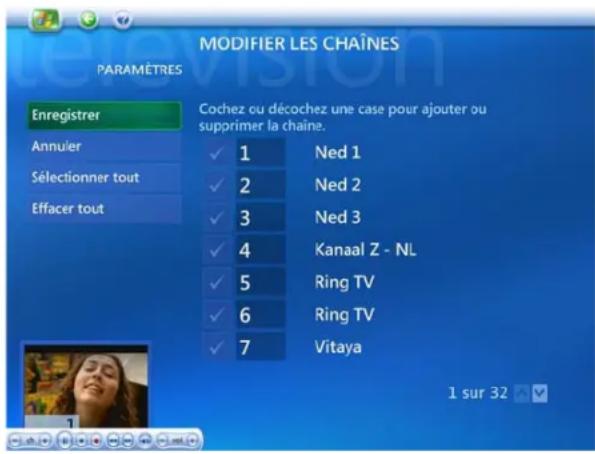 SONY Vaio VGXXL100 - Modification des chaînes - 1