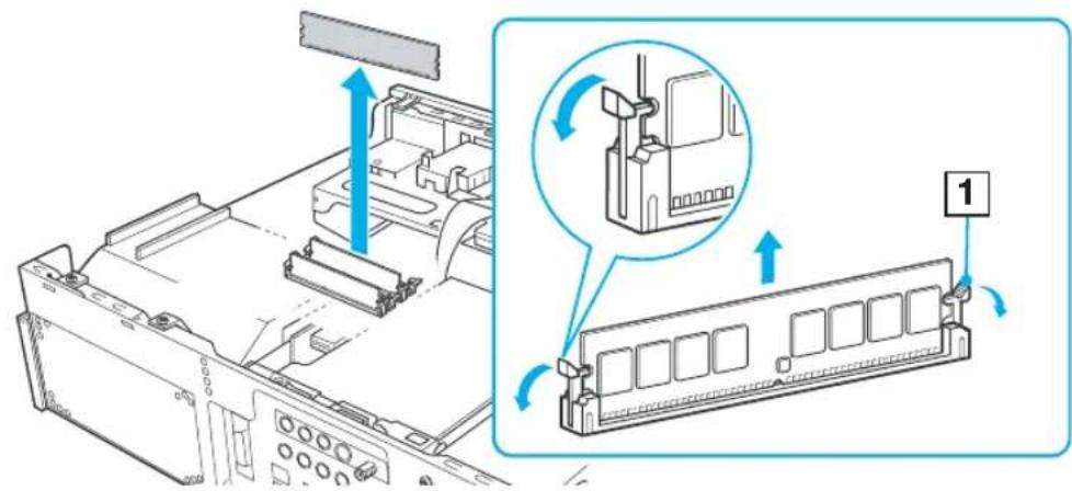 SONY Vaio VGXXL100 - Retrait du module de mémoire - 1