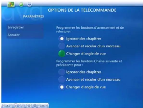 SONY Vaio VGXXL100 - Options de la télécommande - 1