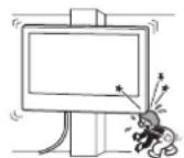 SONY SUWL500 - Não instale o Suporte de Montagem na Parede em superfícies em que os cantos ou os lados do televisor fiquem afastados da parede. - 1