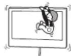SONY SUWL500 - Do not lean on or hang from the TV. - 1