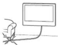 SONY SUWL500 - Não deixe o cabo de alimentação nem o cabo de ligação ficarem trilhados. - 1